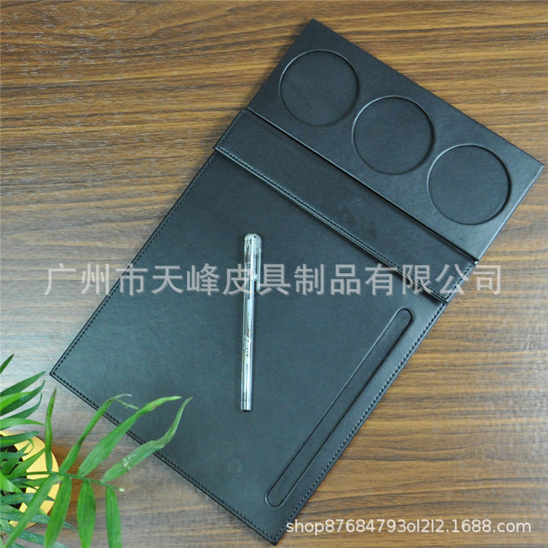 垫板夹高档磁性A4会议台垫办公桌垫酒店宾馆会议夹皮质垫板写字板