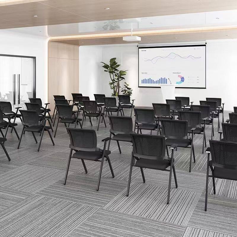 折叠培训椅带桌板会议椅带写字板桌椅一体会议室开会椅培训班椅子