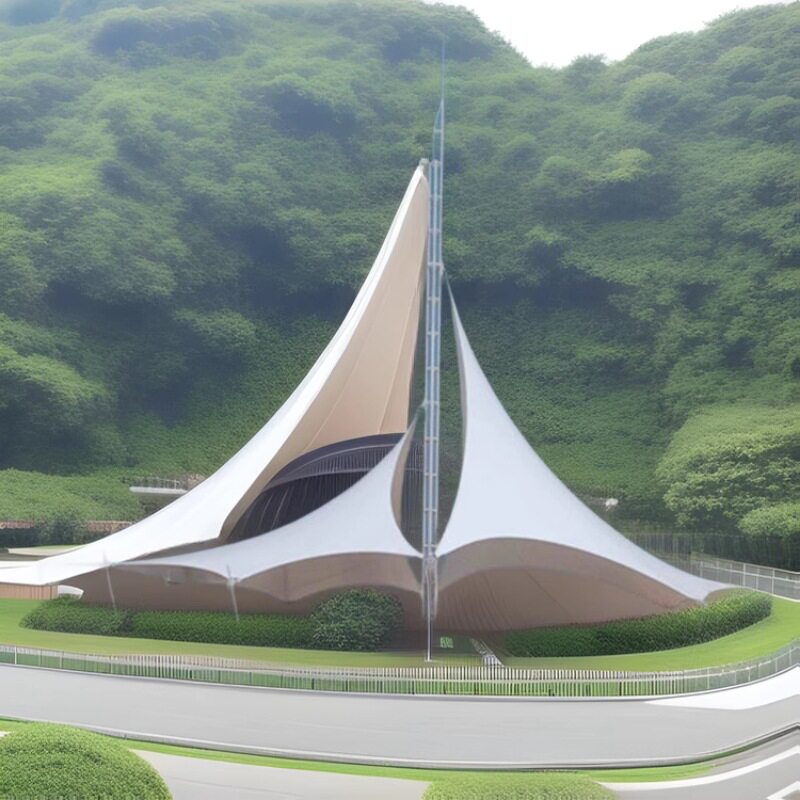 户外景区商业广场体育场馆公园膜结构景观棚钢结构张拉膜遮阳雨棚