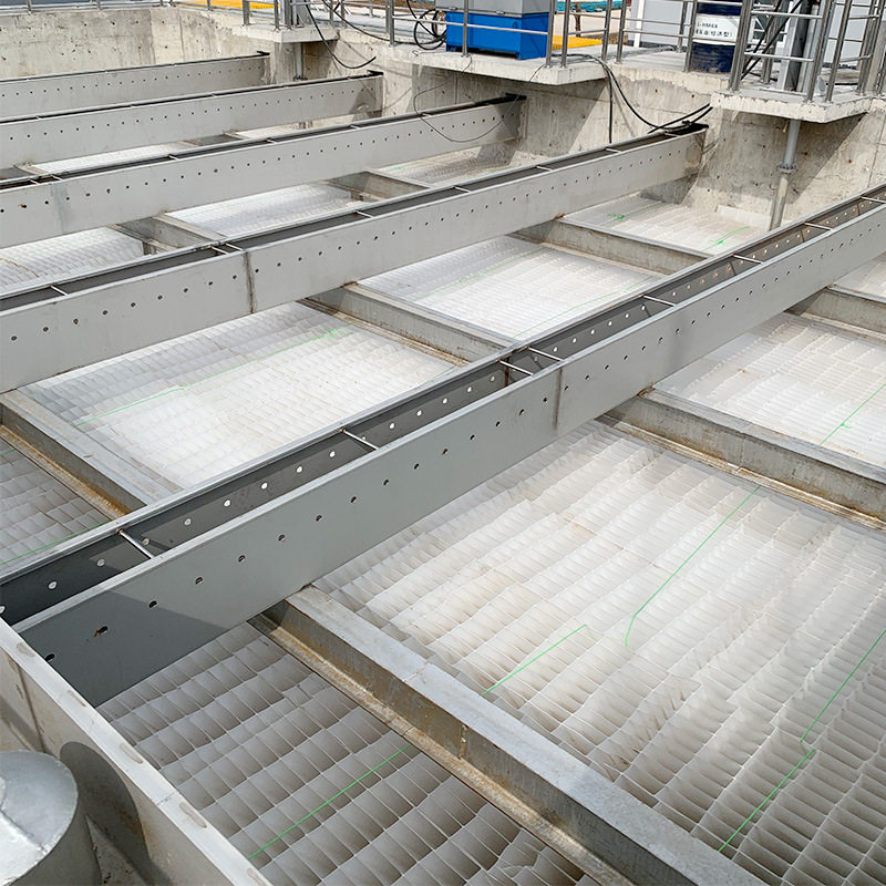 生活污水斜板沉淀池平板填料沉淀池加速污泥矾花沉淀斜板填料