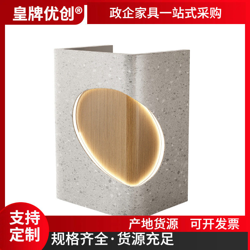 来图订置机构异型烤漆亮光收银台美容院时尚前台培训弧型台大堂接