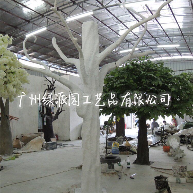 展览馆造景餐厅橱窗装饰仿真枯树大型假枯树 人造无叶假枯树