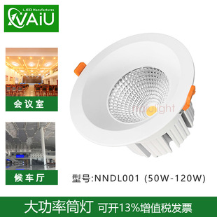 嵌入式10寸开孔250mm 50瓦筒灯 70W 80W 100WLED筒灯24度内嵌深杯