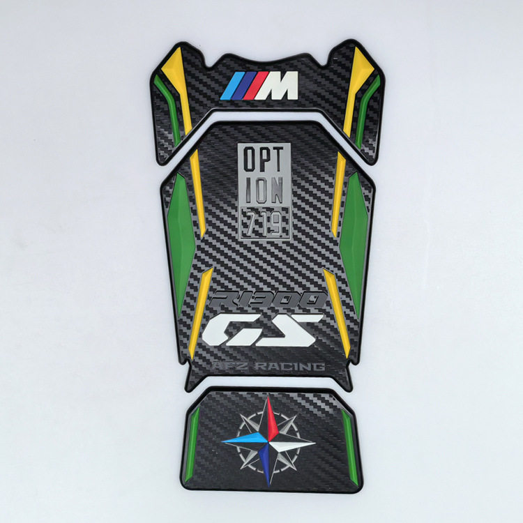 适用于宝马R1300GS ADV 23-24年橡胶纤维3D贴 油箱贴 鱼骨贴 绿色