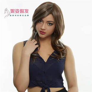 rose gradient Wig wig color curly mesh womens head cover