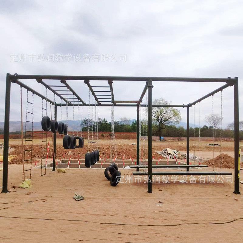 渡海登岛400米障碍螺全套训练摇器材轮胎台渡海登岛软桥旋梯攀摆