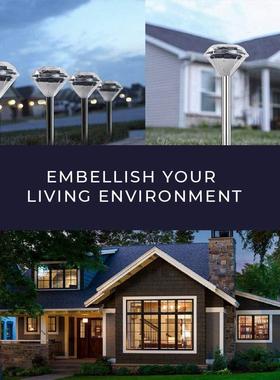 aazi庭n跨RH-1123阳境日辉太能直杆m钻石灯草坪灯地插灯院景观创