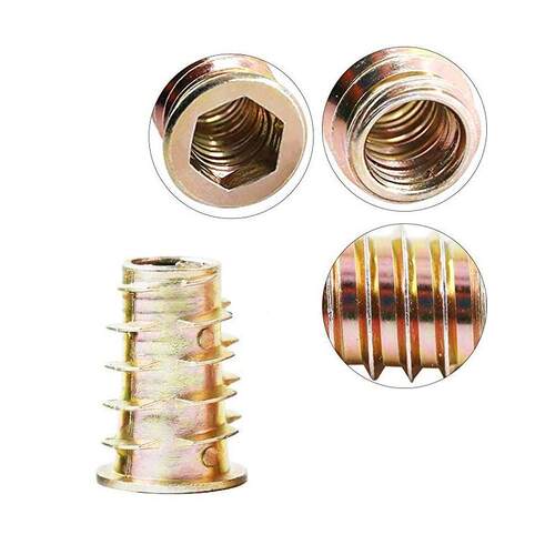 65pcs/240c 跨s境套装41.8级彩锌882内外p牙家具螺母 沉头螺帽预
