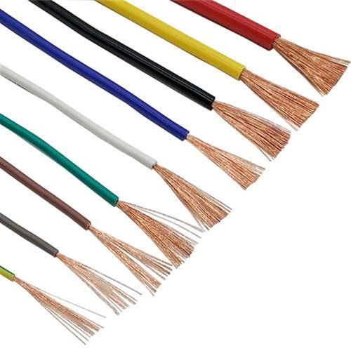 RV单芯多股铜芯软排线家用电线0.5 0.H75电源控制信号线BVR黄绿线