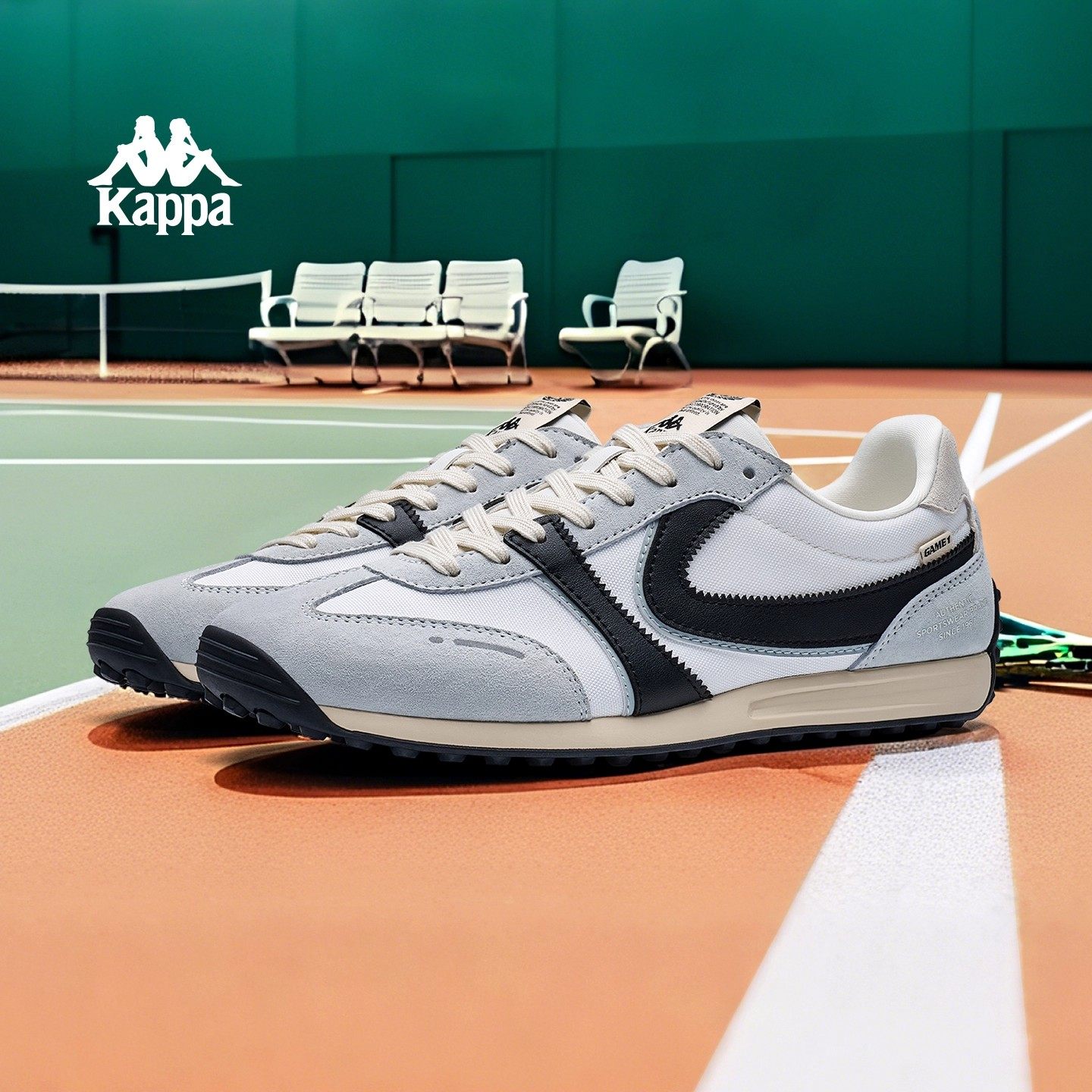 Kappa女鞋复古德训鞋女款2025新款秋季低帮小白鞋透气休闲板鞋子,女鞋,休闲板鞋,淘宝优惠券,粉丝福利购,淘宝优惠卷