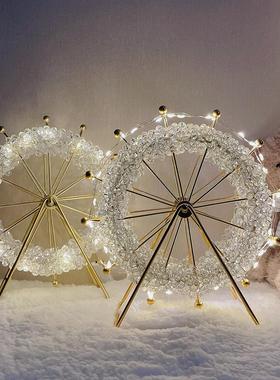 满天星繁星摩天轮&手工diy材料创意桌面小夜灯玻璃珠摆件房间装饰