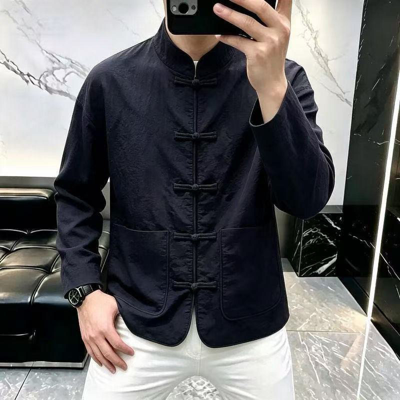 轻奢新中式立领盘扣男士唐装