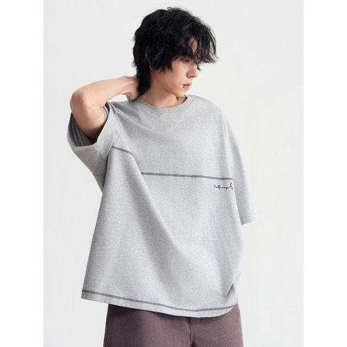 HalfwayHouse撞色落肩宽松短袖