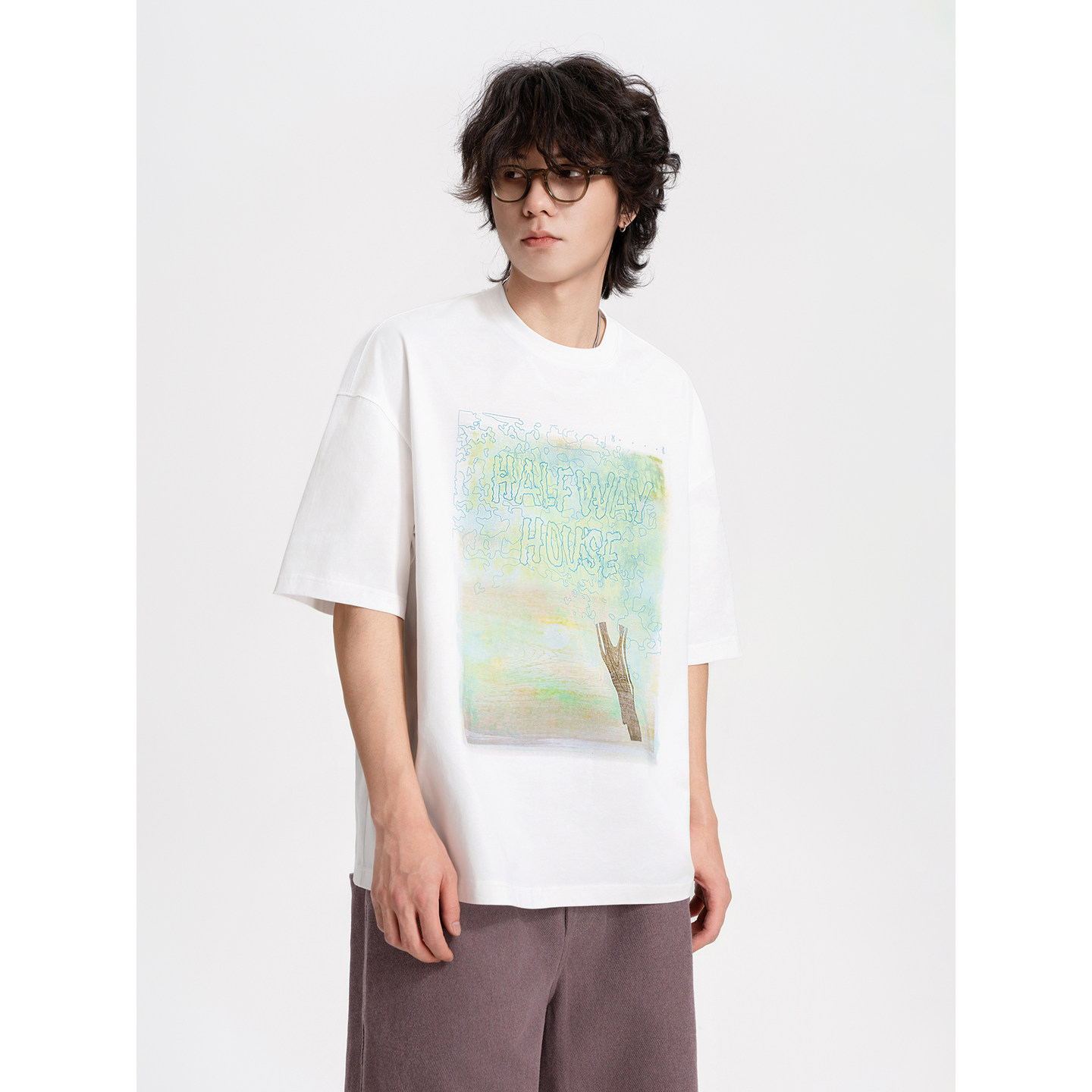 HalfwayHouse夏季油画短袖T恤