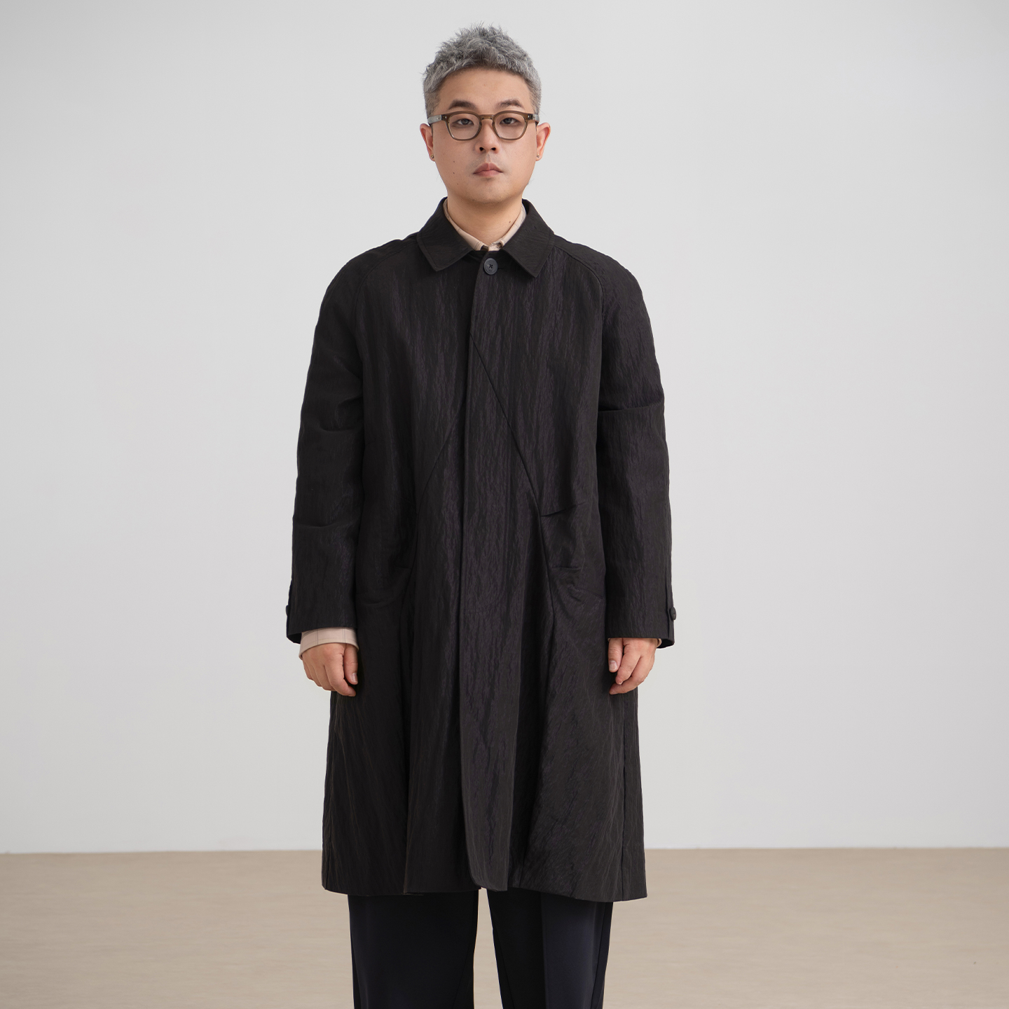 HalfwayHouse肌理感暗门襟外套