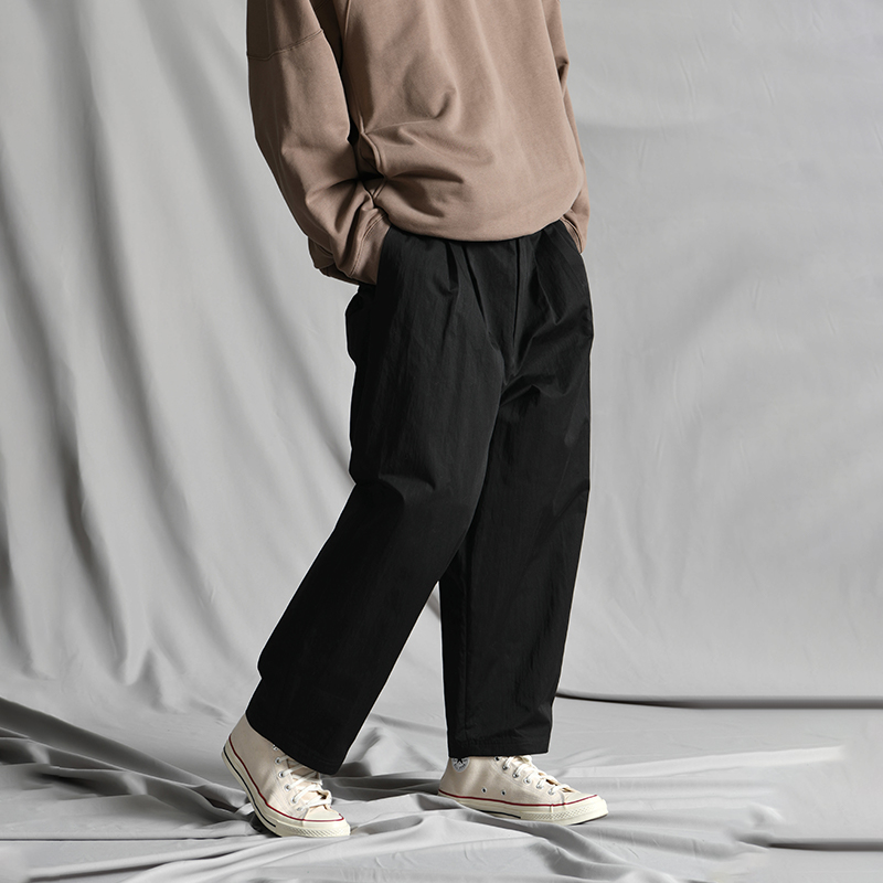 HalfwayHouse肌理感压褶休闲裤