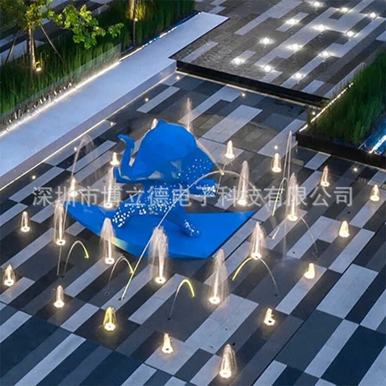跳泉不锈钢波光泉喷头户外广场旱地泳池喷泉互动喷泉厂家施工安装