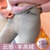 云朵绒加绒加厚打底裤女外穿高腰保暖裤防寒