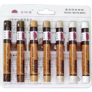居师傅家具修g补蜡笔套装/地板修复材料/复合实木维修补漆膏填坑
