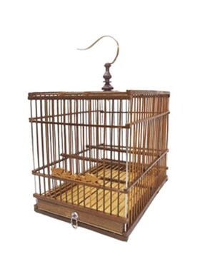 竹制鸟笼秀眼长笼方笼靛颏竹子方笼鸟笼大全W玉鸟相思鸟笼