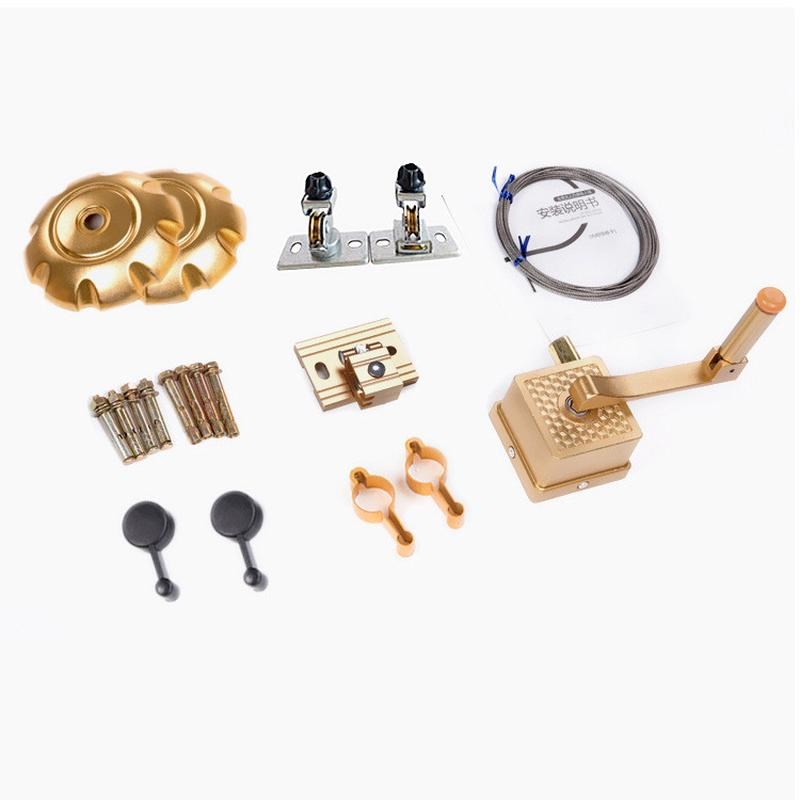 4SZ0手摇升降晾衣架通用全套配件双杆式单杆升降X器钢丝绳手摇