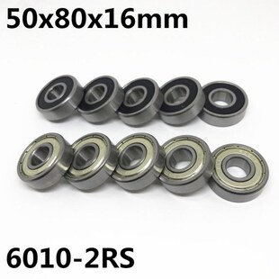 10pcs Hiegh quality 6010-2RS ball bearing 50x80x16 mm deep g