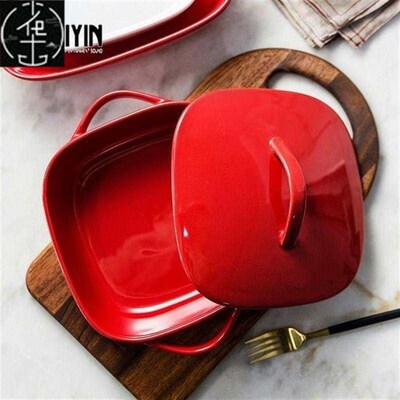 Baking dbowl double ears cheese casserole baking dish with
