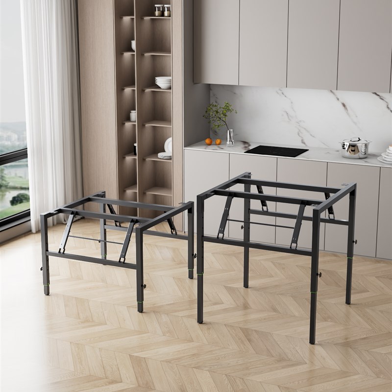 大圆桌架可折叠升降桌子腿支架酒席桌脚方桌架餐桌V架加厚桌脚桌