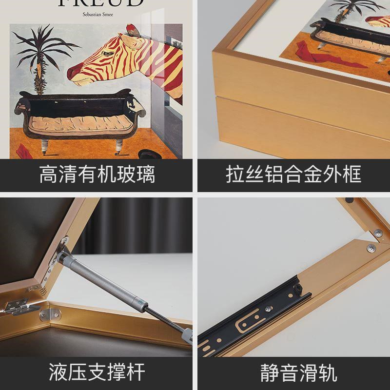 北欧风斑马电表箱装饰画推拉式复古E餐厅墙画多媒体箱遮挡简约挂图片