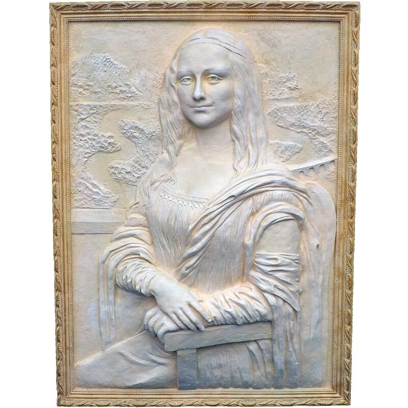 3D立体浮雕画蒙娜丽莎墙饰客厅C餐厅沙发背景墙挂件户外墙壁装饰