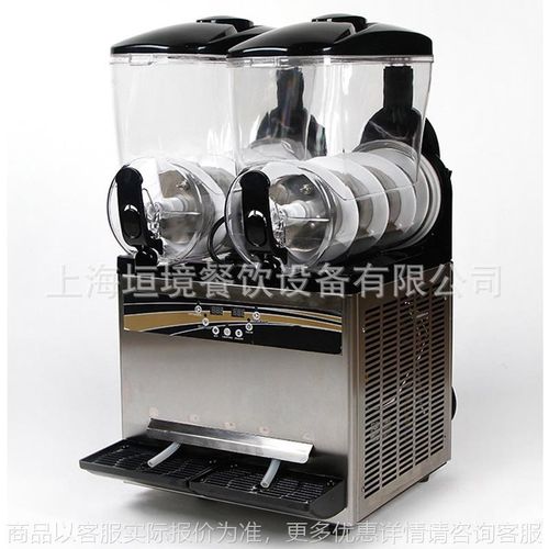 定制美式110雪融机 双缸果粒机 商用沙冰机 不锈钢W雪蓉机雪泥机
