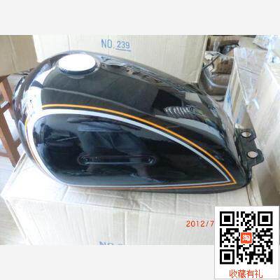 摩托车配件适用于铃木小太q子GN125-2F 燃油箱 汽油箱(珍珠黑色)