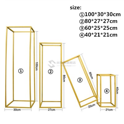 Wrought iron geometric rectangular frame Lwedding party tabl