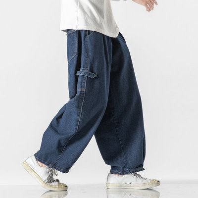 极速Denim Harem Pants Mens Joggers SweKatpants Japanese Se