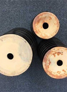 黑白色高筒螺纹特大号陶瓷花盆散尾E葵发财树凤尾松金钱树异形花