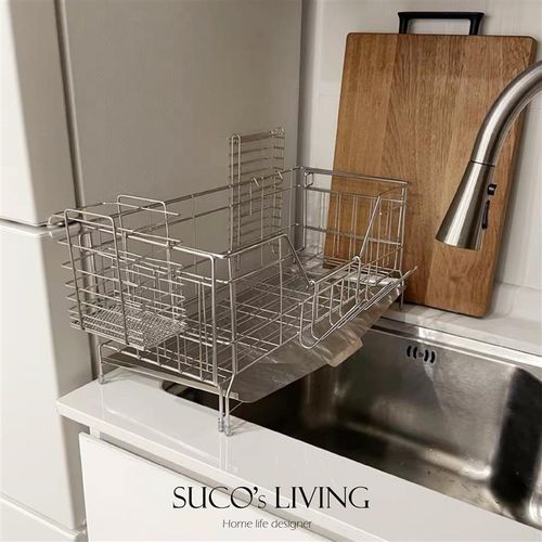日式304不锈钢厨房水槽架碗盘B沥水架极窄伸缩沥水架置物架碗碟架
