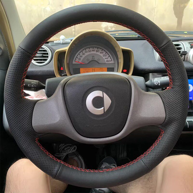 09-19款奔f驰smart fortwo方向盘套真皮斯玛特forfour把套手缝专