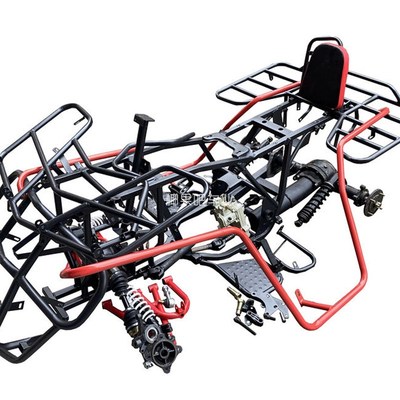 四轮越野a摩托车配件 4四驱龙鼎大悍马沙滩车车架总成前驱后桥悬