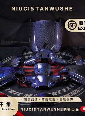 九号电动E系列E80C/E100/E125/EE200P/MK2斜纹蓝丝碳纤维外壳原厂