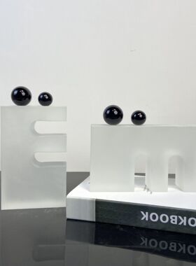 现代简约轻奢水晶几何星球摆件样板房售楼M处客厅玄关装饰品工艺