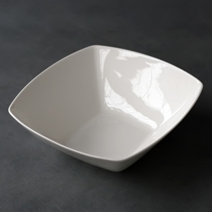 N9方碗 唐山纯白骨瓷方形碗骨质瓷Q汤碗菜碗异形碗透明 N11方碗