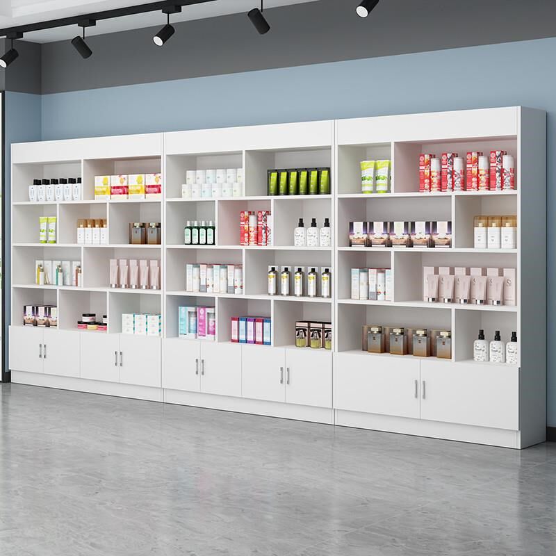 化妆品展示柜木质产品展示架家用C陈列柜美甲展柜美容院店铺货架