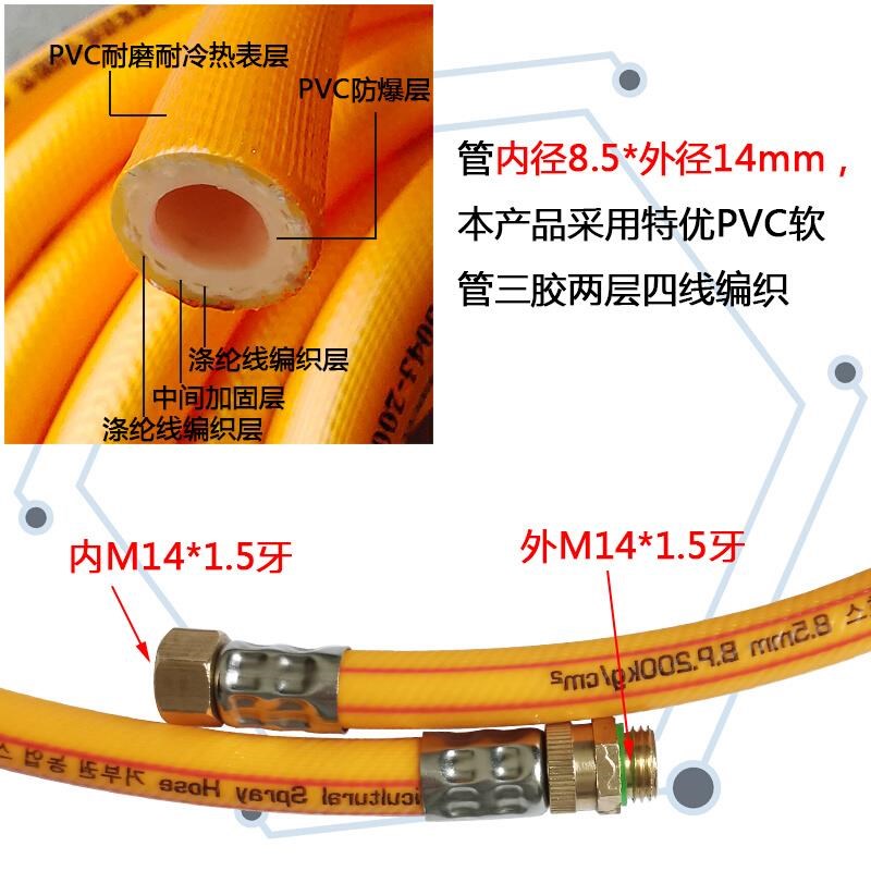 长度尺寸定制高压n打药喷头连接管串接短管出水管双内丝接头管