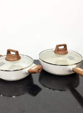 样板房组合摆件厨房餐厅锅具套装煎锅汤锅K组合两件套软装设计道