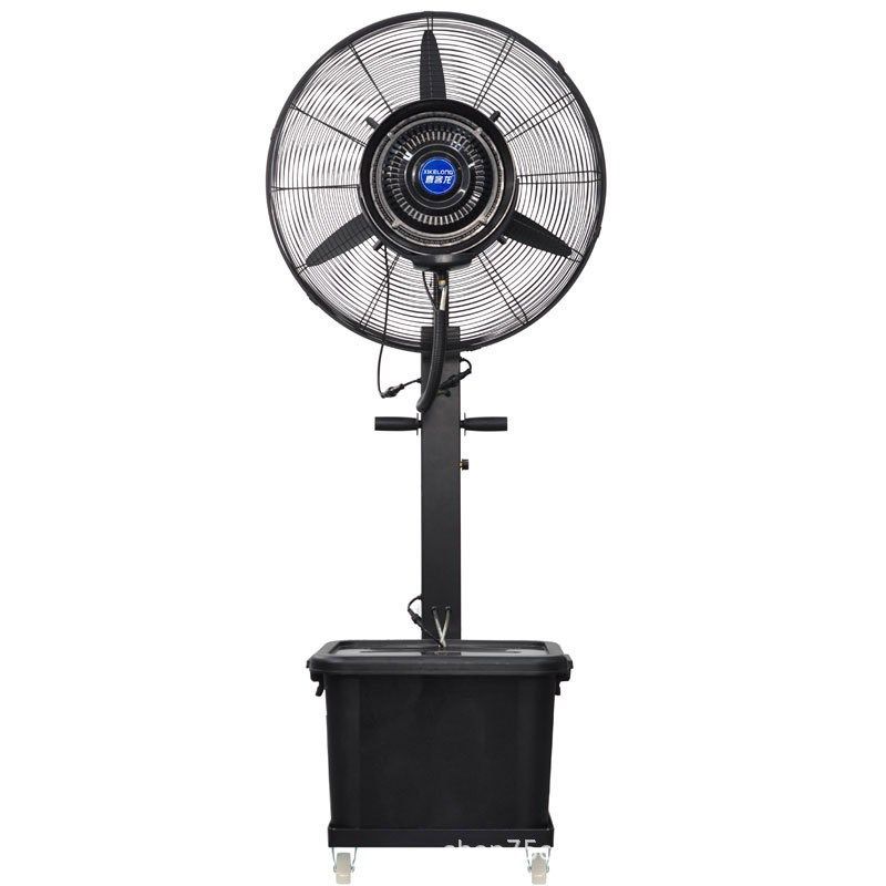 工业喷雾电风扇户外降温雾化加水加湿水冷K水雾大功率落地式商用