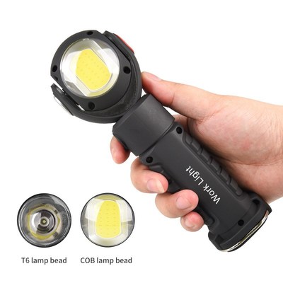 LED Work Light COB T6 Flashlight MagnetKic USB Rechargeable