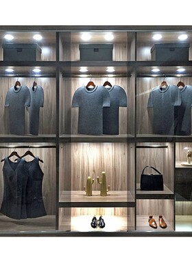 意式轻奢极简样h板房展厅衣帽间道具假衣服收纳盒装饰品陈列摆件