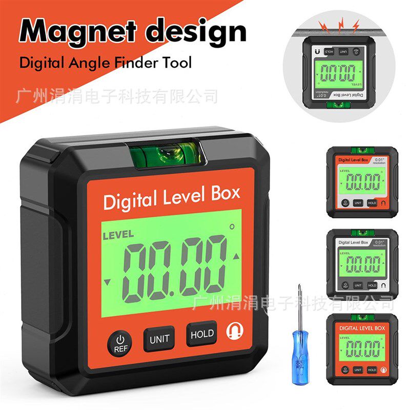 甄选角木材 水平尺 气泡测量x弱便携式款磁量角器带倾建筑数显水