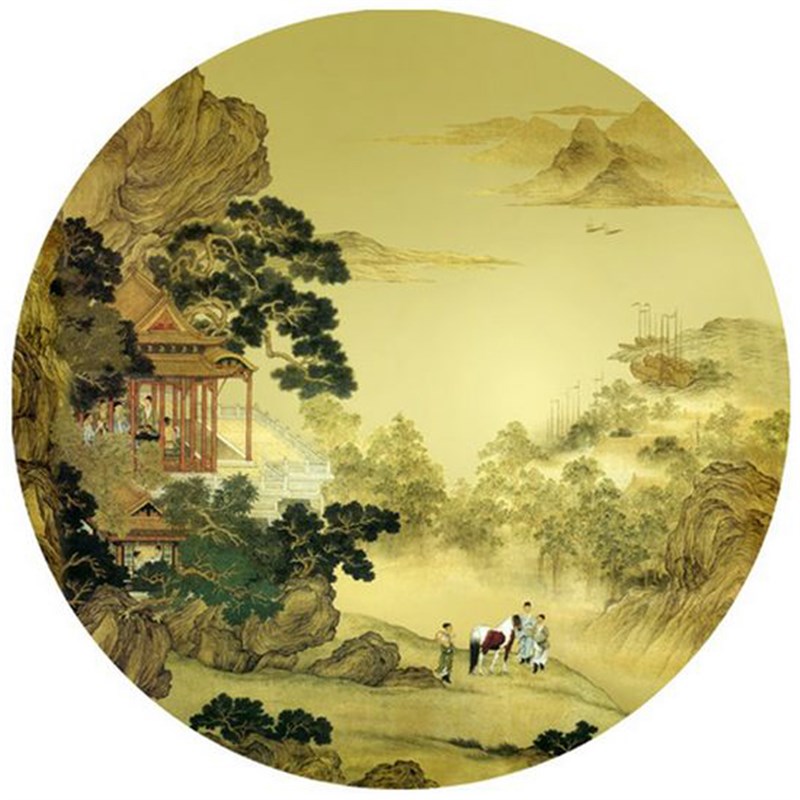 苏绣DIY套件初学 古画风景4y  玄关客厅卧室餐厅 手工刺绣装饰画图片