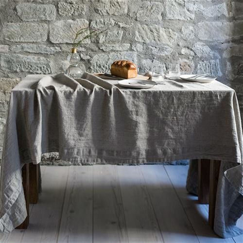 0B32加厚纯亚麻 亚麻棉麻简约 桌布I/餐桌布/台布(亚麻色白色